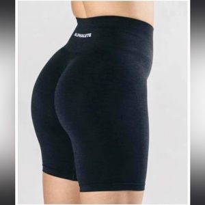 Alphalete Amplify Black Marl biker shorts
